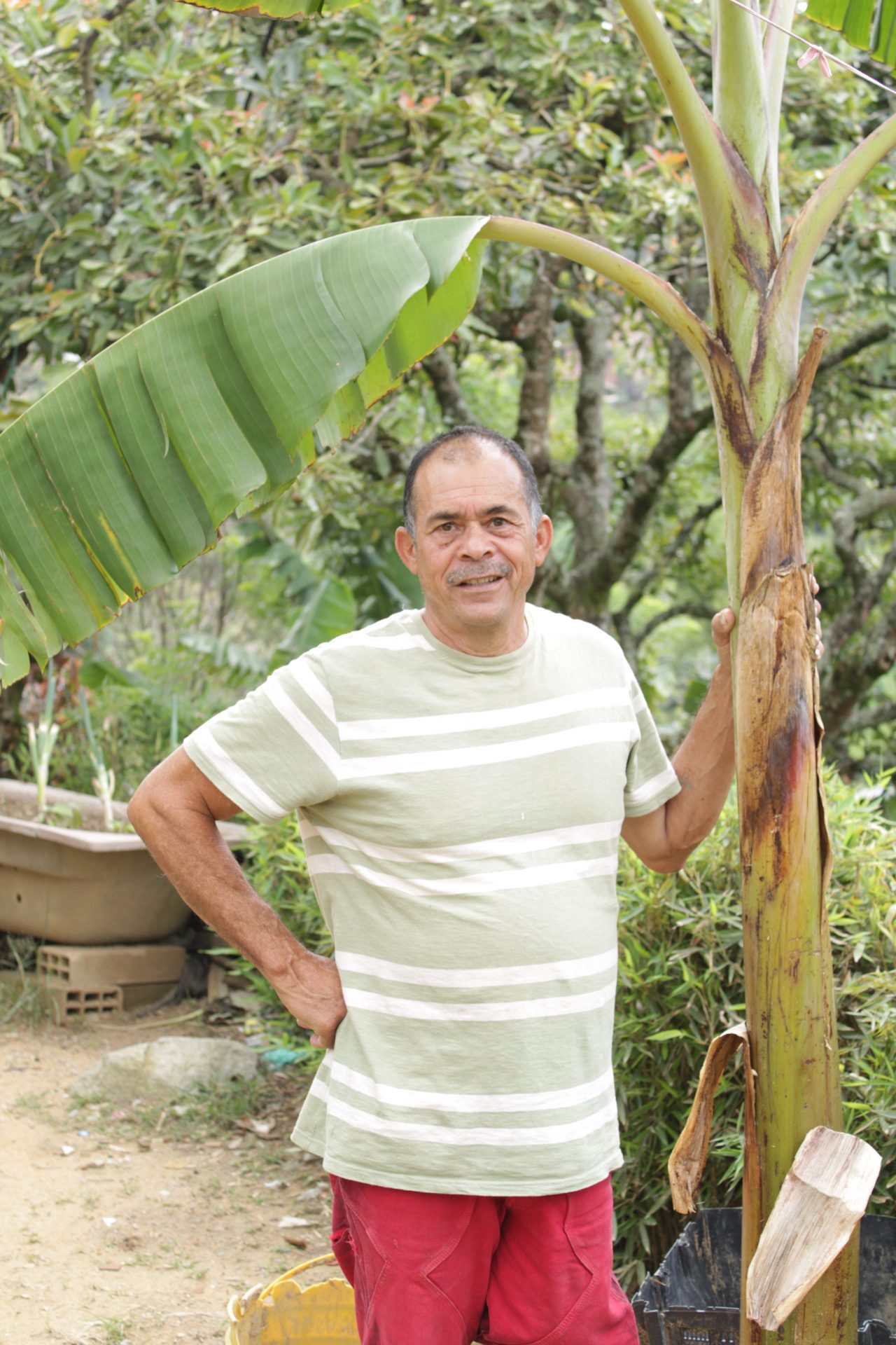 Delio Álvarez en la vereda La Loma